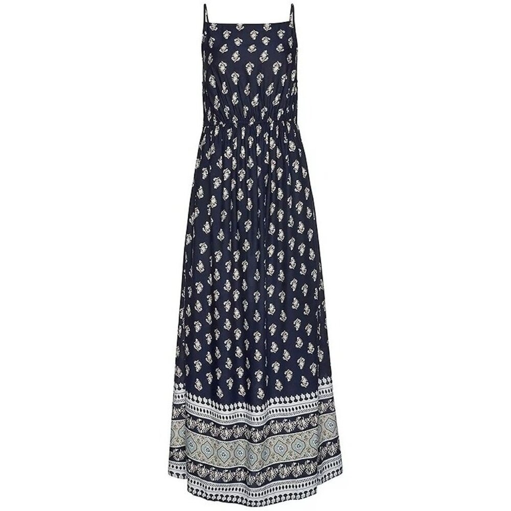 Vivance Sustainable Printed Maxi Dress Navy Blue size 6 - Picture 2 of 6